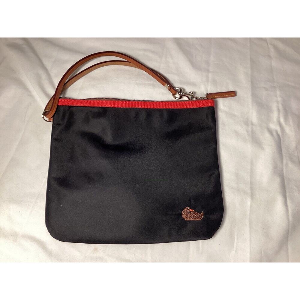Dooney &‎ Bourke Nylon Wrislet Black/Purple Leather strap Medium